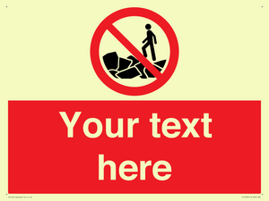 Custom No climbing on rocks